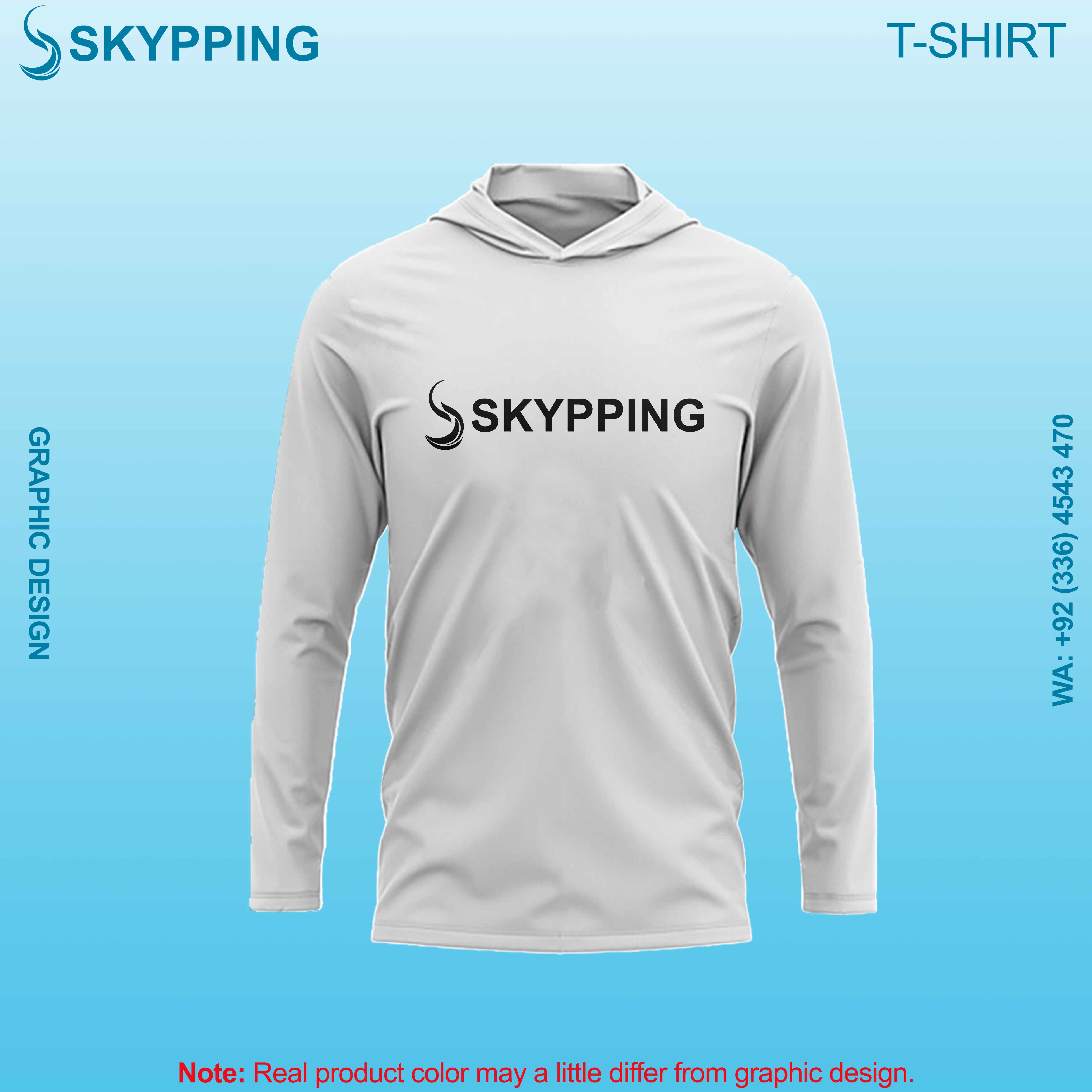 Hooded Long sleeve set-in style round neck t-shirts for men